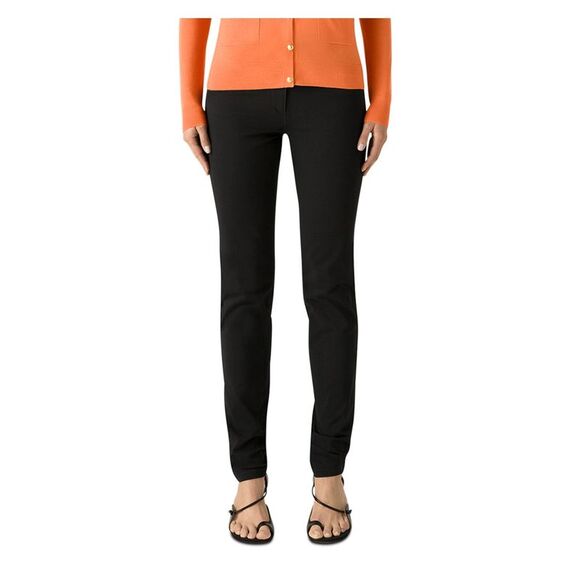 ST JOHN Womens Black Zippered Pocketed Skinny Pants 8